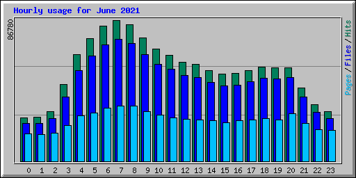 Hourly usage for June 2021