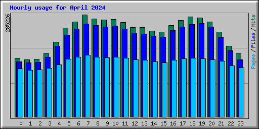 Hourly usage for April 2024