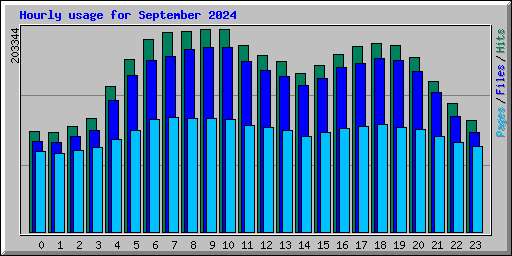 Hourly usage for September 2024