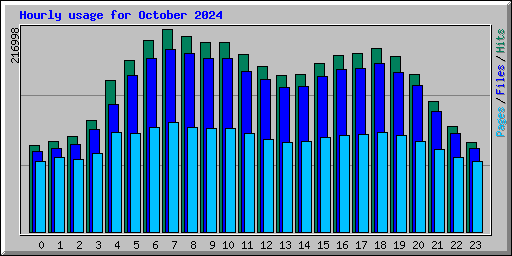 Hourly usage for October 2024